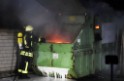 Feuer Papp Presscontainer Koeln Hoehenberg Bochumerstr P094